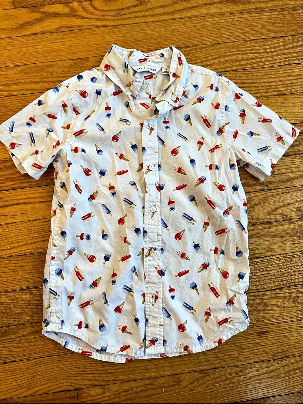 Janie and Jack Summer Popsicle Buttondown Shirt Boys Size 7